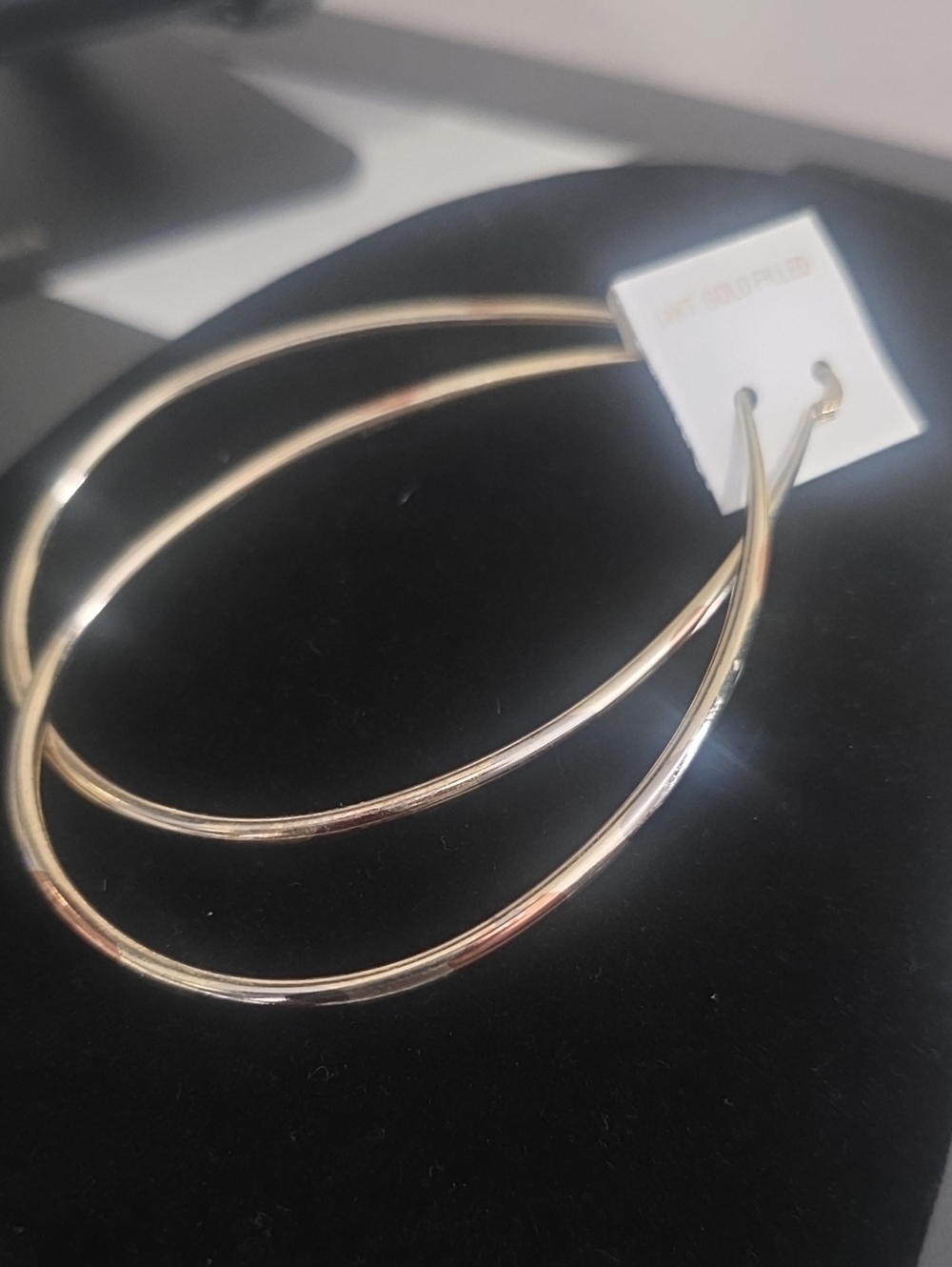 New 14K Tri-color Gold Filled Hoop Earrings